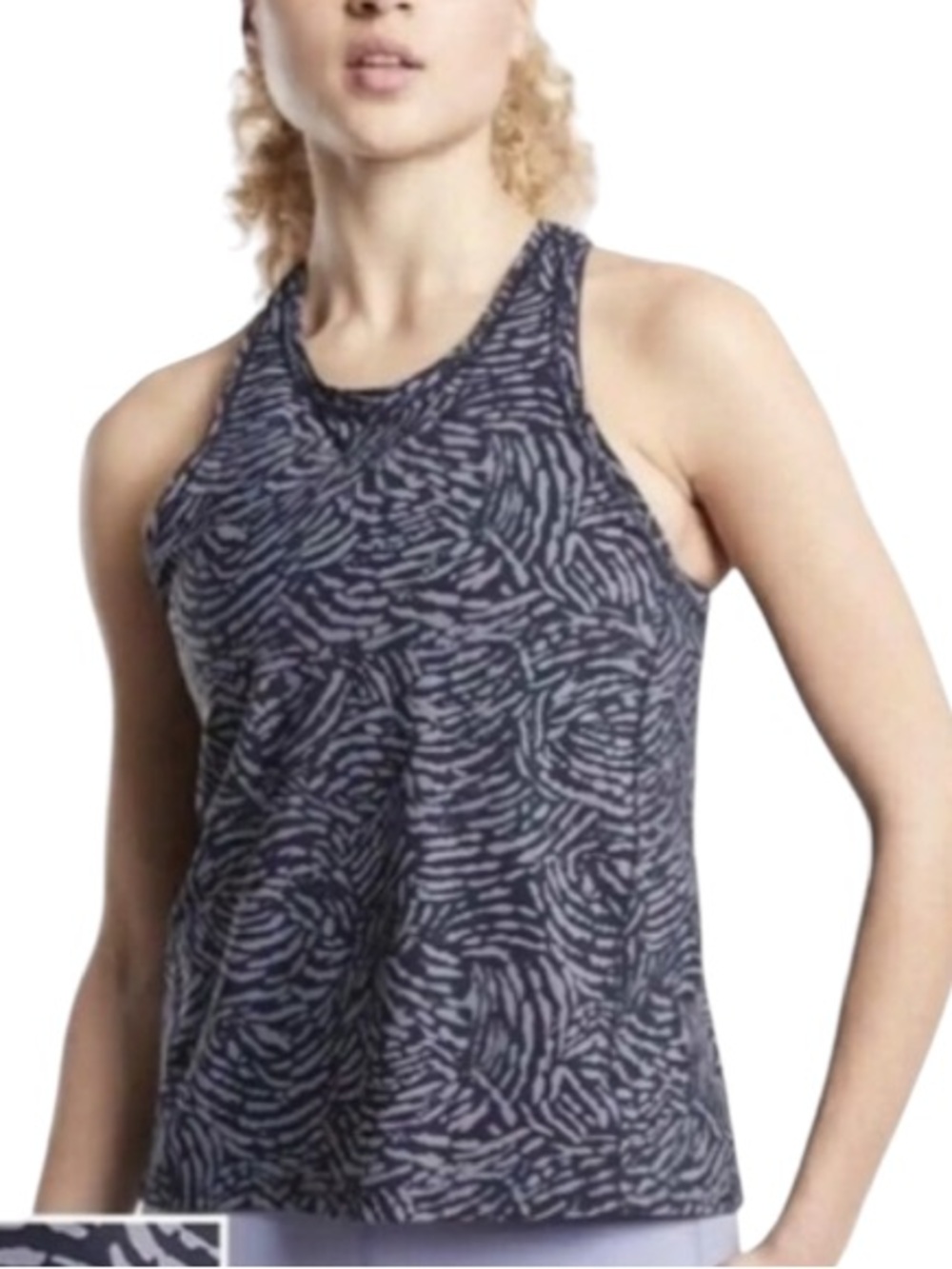 Athleta Ultimate Train Navy & Gray Tank Top